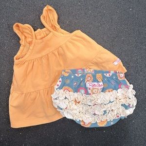 Ruffle Butts Outfit, diaper cover and swing top